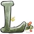 a green letter l with a lady bug.jpg